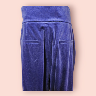 ZIMMERMANN - COTTON BLEND VELVET HIGH WAISTED FLARED PANTS RRP $1722