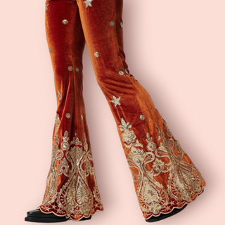 LENNI THE LABEL WHISKEY KIMONO & WHISKEY BELLS FLARED PANTS SET CURRENT SEASON RRP $487 BNWT