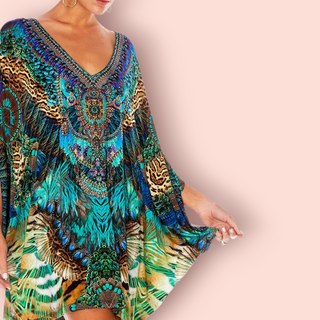 CAMILLA - 'THE CREATOR' Bat Sleeve Mini Dress