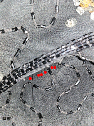 VINTAGE - AUTHENTIC 80'S HAND SEWN EMBELLISHED BEADED + SEQUIN JACKET COAT