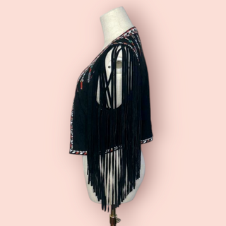 CAMILLA - EMBROIDERED FRINGE WAISTCOAST RRP $799 BNWT
