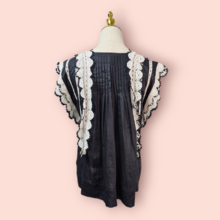 ISABEL MARANT - Bohemian Lace Ruffled Trim Woven RRP $1017.35