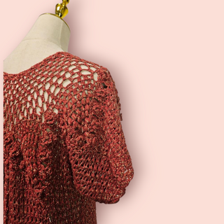 CHASING UNICORNS - DAY DREAMER CROTCHET LUREX MIDI DRESS RRP $425 CURRENT SEASON