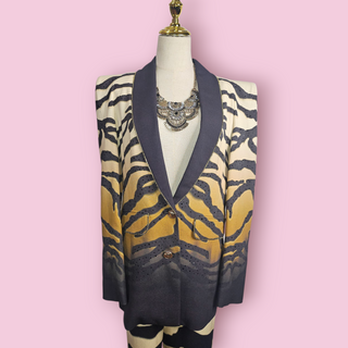 CAMILLA - 'TAME MY TIGER' Peaked Shoulder Blazer Pant Suit est. RRP $2000 NWT
