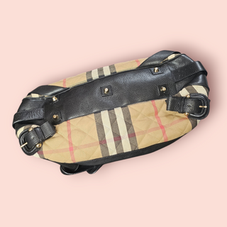 BURBERRY - VINTAGE QUILTED CLASSIC CHECK MARAGARET SHOULDER BAG Est. RRP $1395