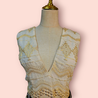 ASILIO - 'BEFORE THE BLAZE' Dress Cream & Gold RRP $430