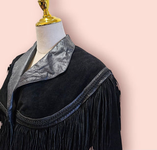 VINTAGE - LEATHER & SUEDE VINTAGE FRINGED JACKET