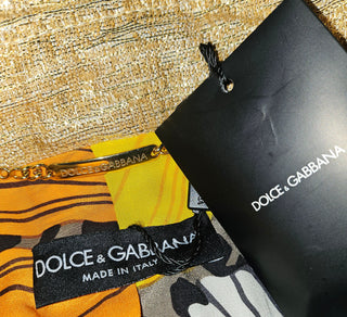 DOLCE & GABBANA - VINTAGE EVENING JACKET IN SHIMMER METALLIC GOLD est. RRP $2600 NWT