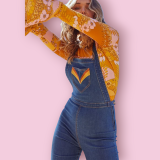 NINE LIVES BAZAAR - 'POISE' Denim Overalls/Dungarees RRP $219 NWT