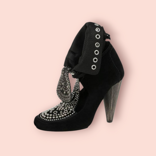 ISABEL MARANT - MOSSA STUDDED CUTOUT ANKLE BOOTS est. RRP $ 1625