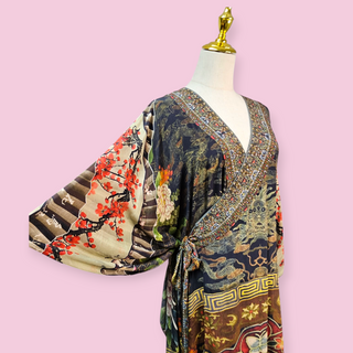 CAMILLA - 'GATHERING DUSK' Wrap Tie Long Dress RRP $699