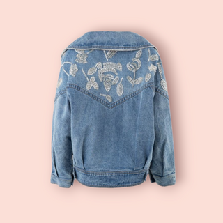 TRELISE COOPER COUTURE - "HELLO IM DOLLY" denim jacket RRP $799