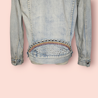 AUGUSTE - 'HAVANA NIGHTS STARGAZER' Distressed Denim Jacket est. RRP $220