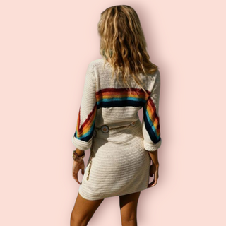 CHASING UNICORNS - CROCHET MINI DRESS Est. RRP $296 NWT