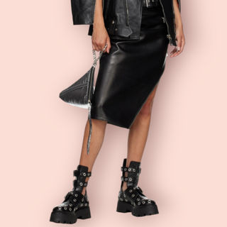 ALEXANDER McQUEEN - SILVER 'THE CURVE' POUCH Est. Retail Price $999 NWOT