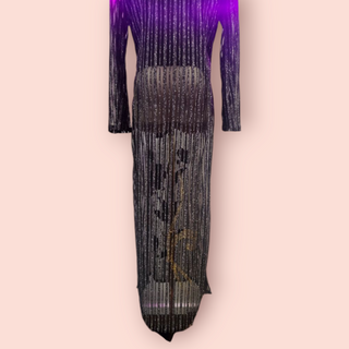 Vintage - 1970's METALLIC GLAMOUR DRESS WITH STUNNING PATCHED EMBELLISHMENTS