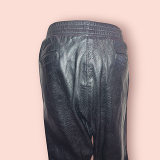 ONE TEASPOON - LEATHER TRACKIES PANTS est. RRP $349