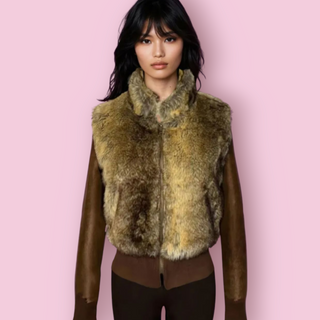 NUDE LUCY - FAUX FUR BOMBER JACKET Est. RRP $140