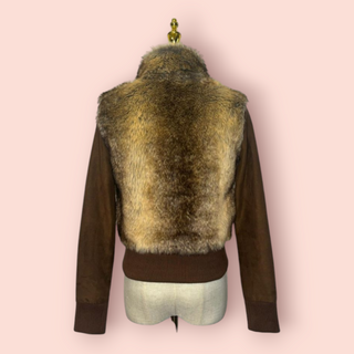 NUDE LUCY - FAUX FUR BOMBER JACKET Est. RRP $140