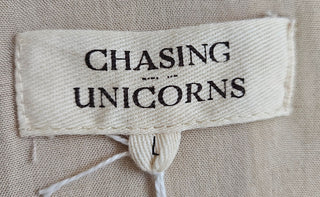 CHASING UNICORNS - LINEN CROCHET PATTERN LIGHTWEIGHT JACKET Est. Retail Price $390