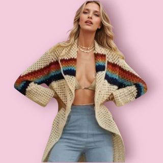 CHASING UNICORNS - 'MAGIC CARPET RIDE' CROTCHET COAT RRP $320