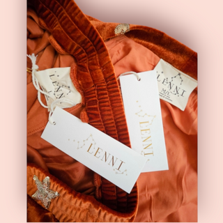 LENNI THE LABEL WHISKEY KIMONO & WHISKEY BELLS FLARED PANTS SET CURRENT SEASON RRP $487 BNWT