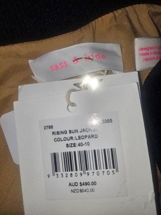 SASS & BIDE - 'RISING SUN' Jacket Leopard RRP $490 NWT