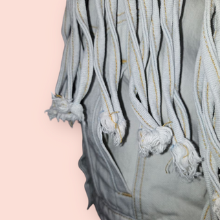 ONE TEASPOON - LIGHT DENIM FRINGE JACKET RRP $249