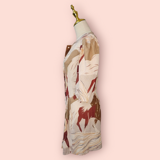 CHASING UNICORNS - 80,s Inspired Horse Cotton Dress