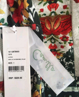 CAMILLA - 'LA ROSA' Black Floral Spanish Crop Jacket RRP $529 NWT