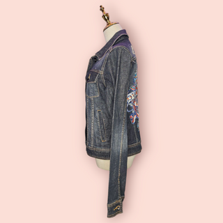 ED HARDY - VINTAGE PATCHED EMBELLISHED "LOVE KILLS" denim jacket