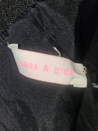 SASS & BIDE - 'HERE WE GO AGAIN' WOOL BLEND EMBELLISHED Jacket with Peter Pan Collar est RRP $1120