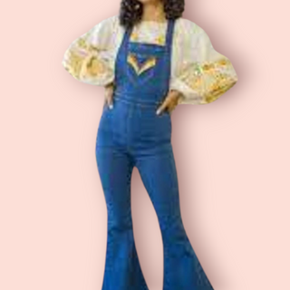 NINE LIVES BAZAAR - 'POISE' Denim Overalls/Dungarees RRP $219 NWT