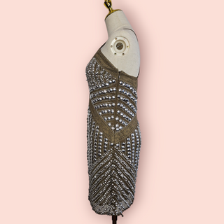 NASTY GAL - STUDDED LACE TRIM SLIP DRESS E.st Retail Price $220 BNWT