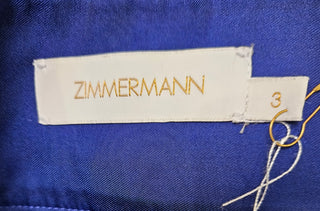 ZIMMERMANN - COTTON BLEND VELVET HIGH WAISTED FLARED PANTS RRP $1722