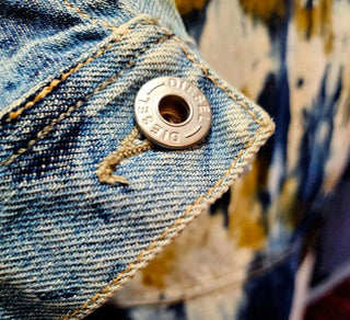 DIESEL - UNISEX 'STAY GOLD' GRAFITTI STYLE DENIM JACKET Est. retail price $549