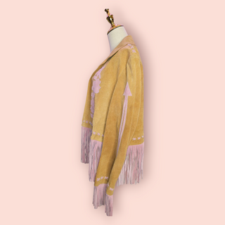 NASTY GAL - REAL SUEDE FLOWER DETAIL JACKET RRP $540 NWT