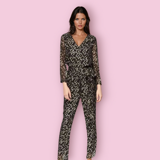 KATE SPADE - Silk METALLIC CLIPPED Jumpsuit est. RRP $420