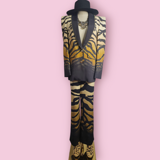 CAMILLA - 'TAME MY TIGER' Peaked Shoulder Blazer Pant Suit est. RRP $2000 NWT