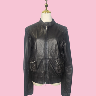 MAX & CO - LEATHER BOMBER JACKET est. RRP $690