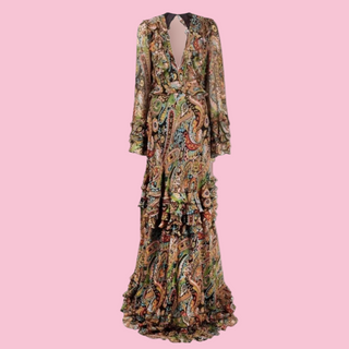 ETRO - Bohemian Silk Maxi Multicolour Paisley Dress RRP $6069 NWT
