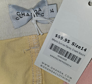 GHANDA - 'SUNRISE FLARES' Cream NWT