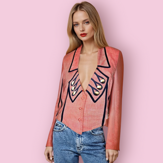 SASS & BIDE - Vintage Ringmaster Marine Cropped Jacket est. RRP $470