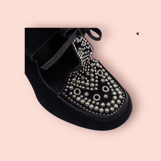 ISABEL MARANT - MOSSA STUDDED CUTOUT ANKLE BOOTS est. RRP $ 1625