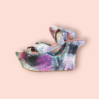 ALAIA PARIS - 'CALZATURE' Donna Wedge in Snakeskin RRP $940