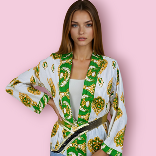 HAUTE HIPPIE - Short Linen Kimono RRP $169 BNWT Individual Import from The US