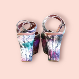 ALAIA PARIS - 'CALZATURE' Donna Wedge in Snakeskin RRP $940