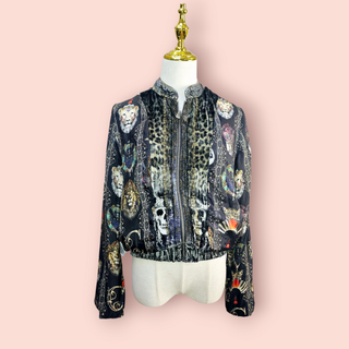 CAMILLA - 'ORDER FOR DISORDER' REVERSIBLE BOMBER JACKET RRP $799