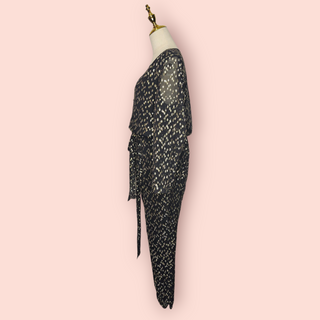 KATE SPADE - Silk METALLIC CLIPPED Jumpsuit est. RRP $420