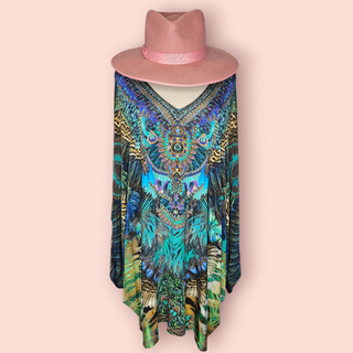 CAMILLA - 'THE CREATOR' Bat Sleeve Mini Dress